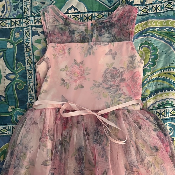 Girls Size 7/8 sleeveless floral dress - Picture 5 of 6